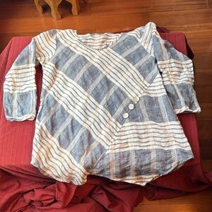 Habitat Blue and White Striped Blouse